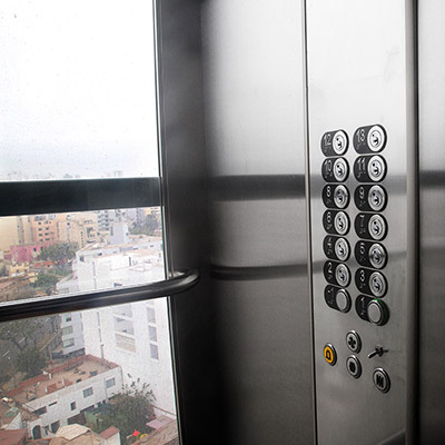 Pulsador de ascensor panorámico